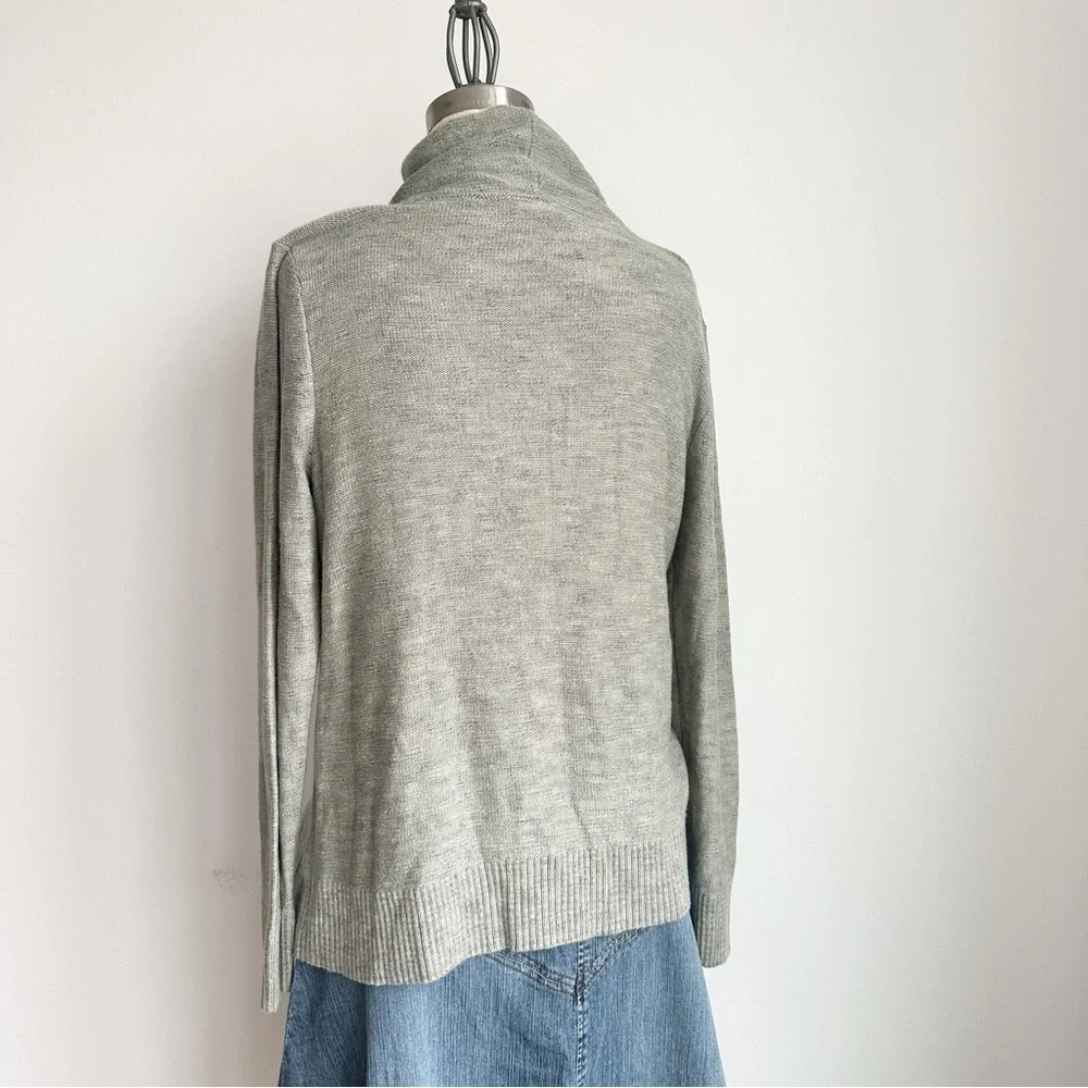 J. Jill Wearever Funnel-Neck Sweater Grey Women’s Medium